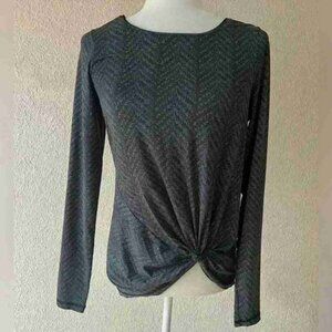 Elegant Gray Long Sleeve Women's Top
